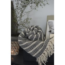 Plaid creme/mrkegrt stribemnster