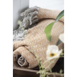 Plaid creme/gult mster