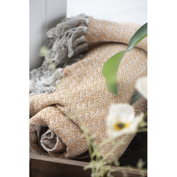 Plaid creme/gult mster