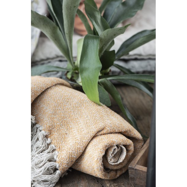 Plaid creme/gult mster