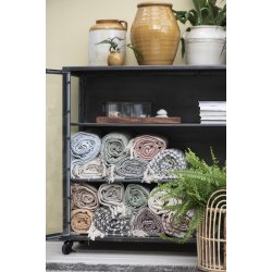 Plaid creme/mrkegrt stribemnster