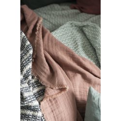 Plaid creme/mrkegrt stribemnster