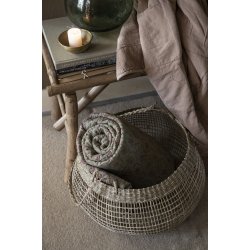 Quilt oliven med blomstermnster