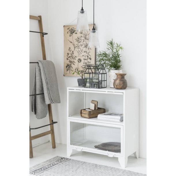 Quilt hvide og mrkegr striber