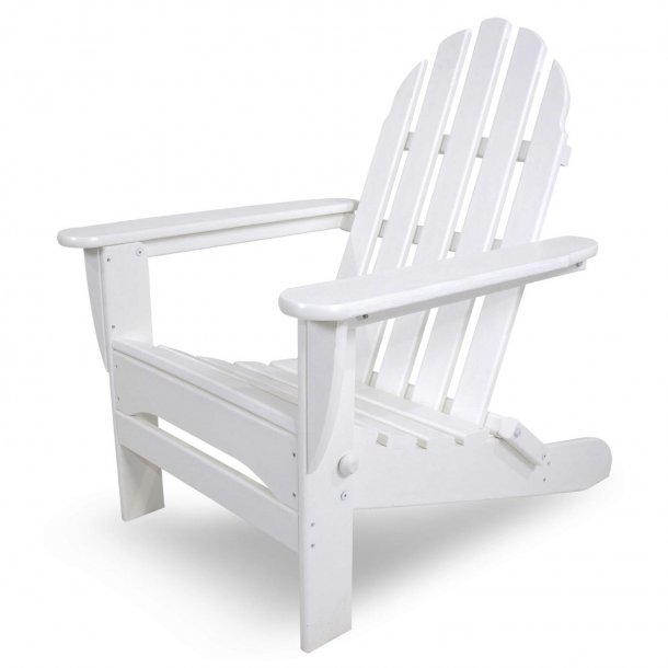 Classic Adirondack Folding Chair Hvid